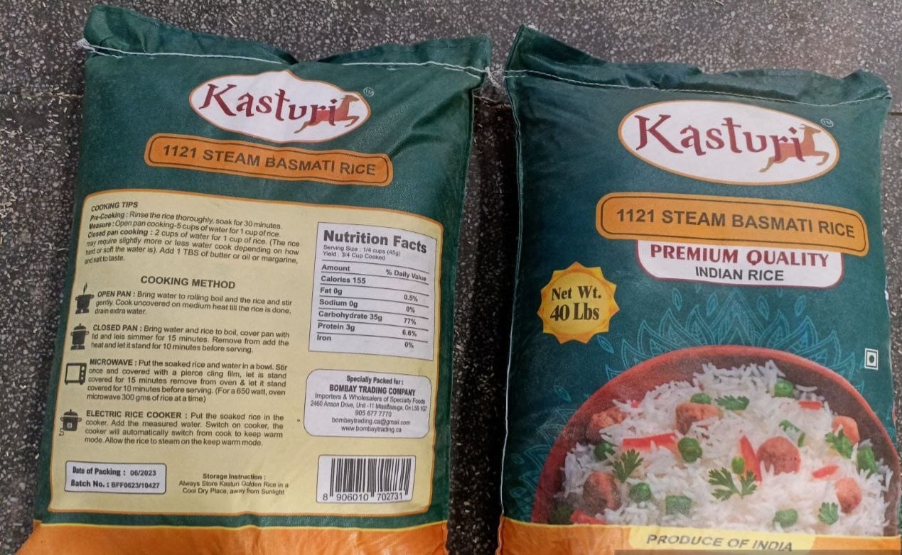 Kasturi 1121 Steam Basmati Rice - Premium Long Grain Aromatic Rice