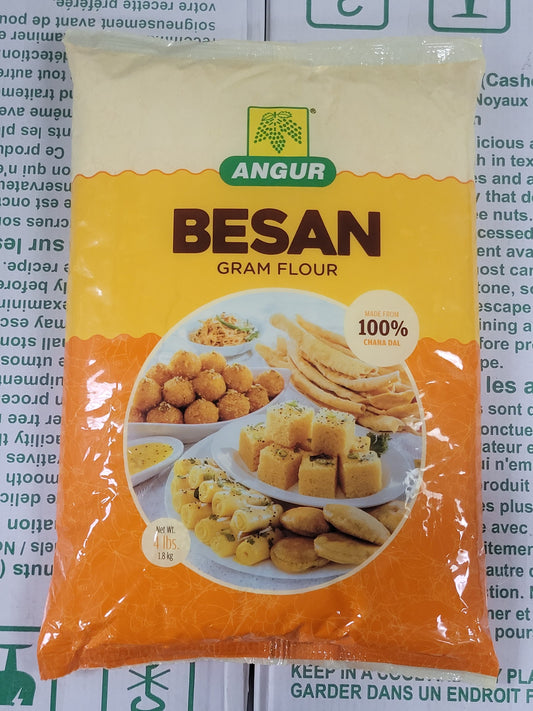 Angur Besan – Premium Gram Flour (4 Lbs / 1.81 Kg) for Authentic Indian Cooking