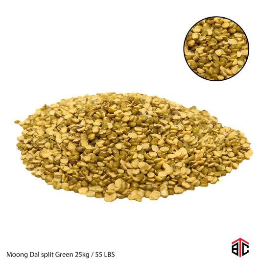 Kasturi Premium Split Moong Dal –(25 Kg / 55 Lbs) Protein-Rich, Non-GMO Vegan Mung Beans (25 Kg / 55 Lbs)